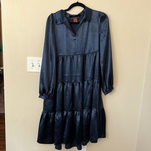 Brand new scotch and soda blue silk dress NWOT